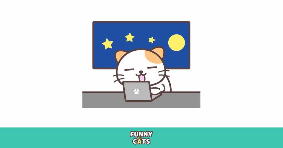 Note見出し用イラスト 残業で帰れない猫 コーヘーズ Note