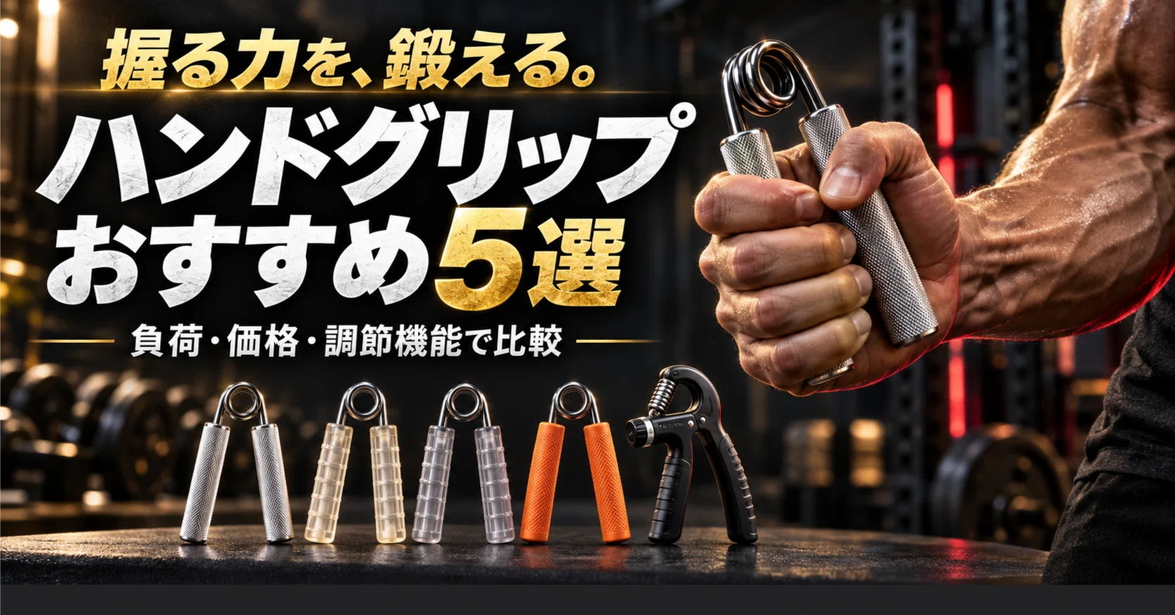 ハンドグリップおすすめ5選｜握力トレーニング用に負荷・価格・調節