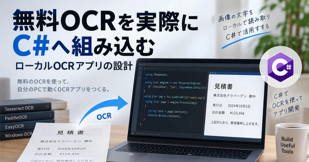 Integrating Free OCR into C#: Designing a Local OCR Application｜Teravarden