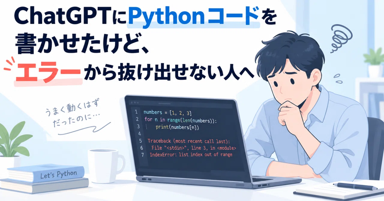 Where We Write Python Code For those who had ChatGPT write Python code but are stuck in an error ...
