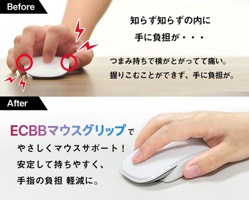世界初 唯一 Mac Apple マジックマウス Magic Mouse の最高パートナー登場 Ecbbマウスグリップ Ecbbマウスカバー Ecbb Note