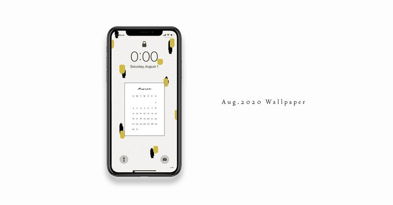 Free 年8月 Iphone壁紙カレンダー 𝗬 𝗙 Note