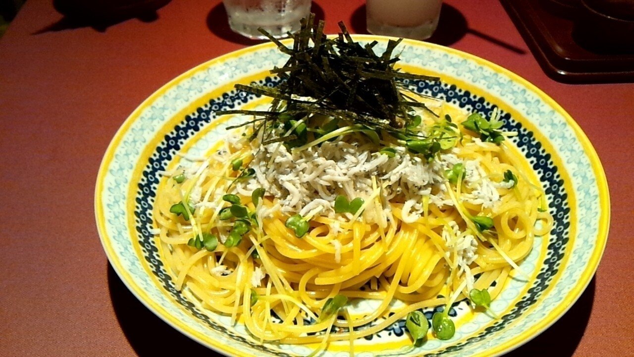 お昼ごはん しらすとおろしのスパゲティ Naokom Note