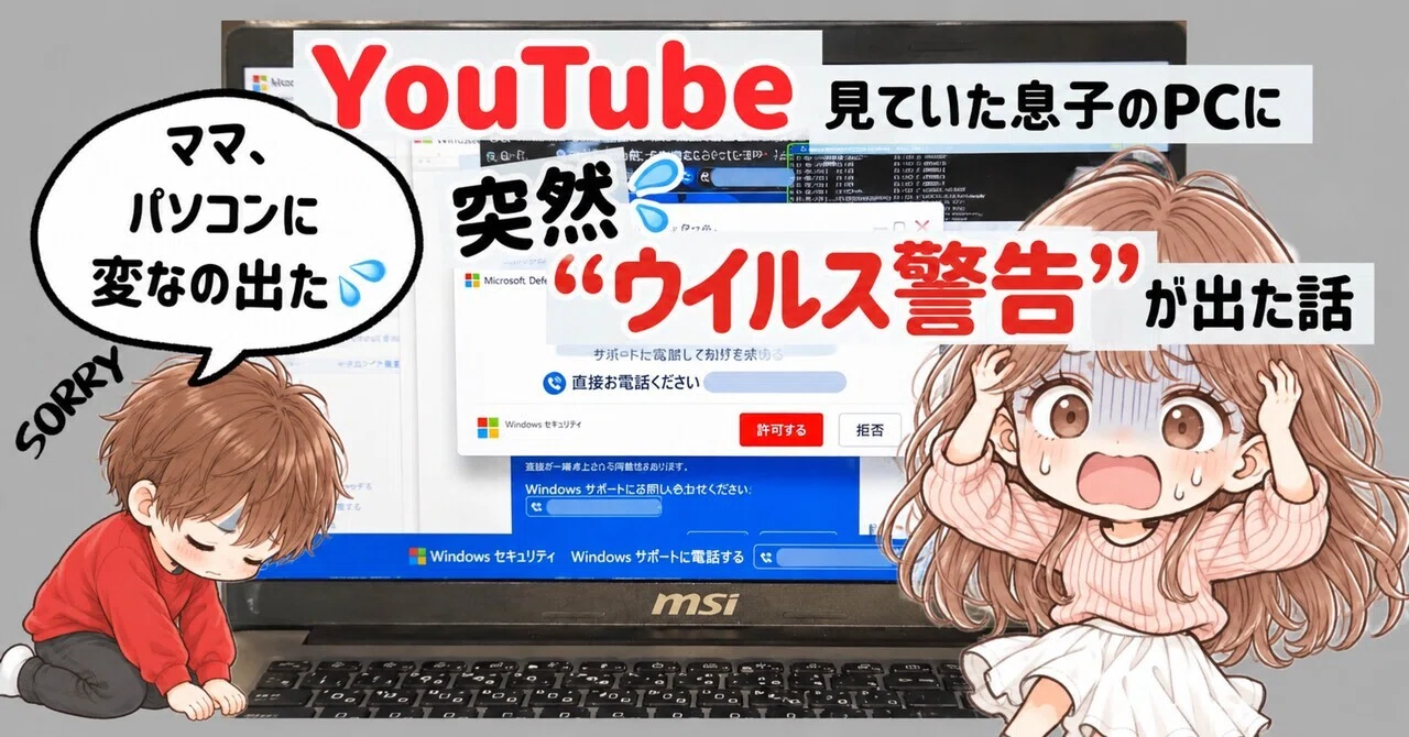 The time a 'virus warning' suddenly appeared on my son's PC while he ...
