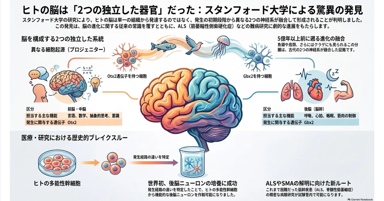 脳は1つの器官ではなかった？スタンフォード大学が解き明かした『2つの
