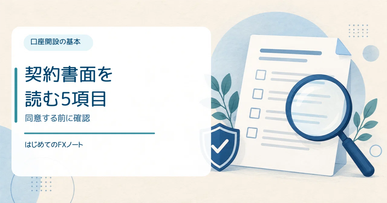 Contractural Risk What is the Pre-Contract Document for FX? 5 Items Beginners Should Read ...