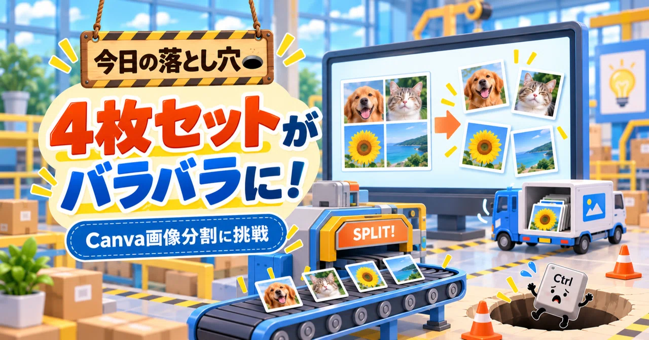 [Today's Pitfall🕳️] A set of 4 images, separated in an instant🤣｜tobita_blog