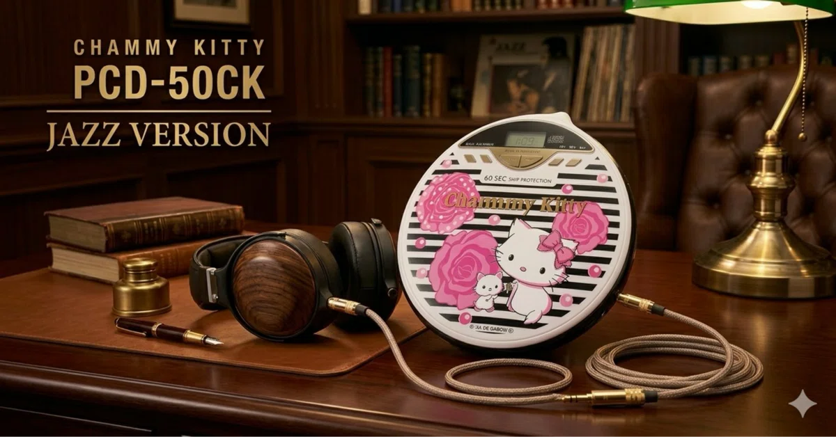 CDプレイヤー　キティちゃん キティちゃんのポータブルCDプレーヤーで、なぜかジャズが最高に渋く
