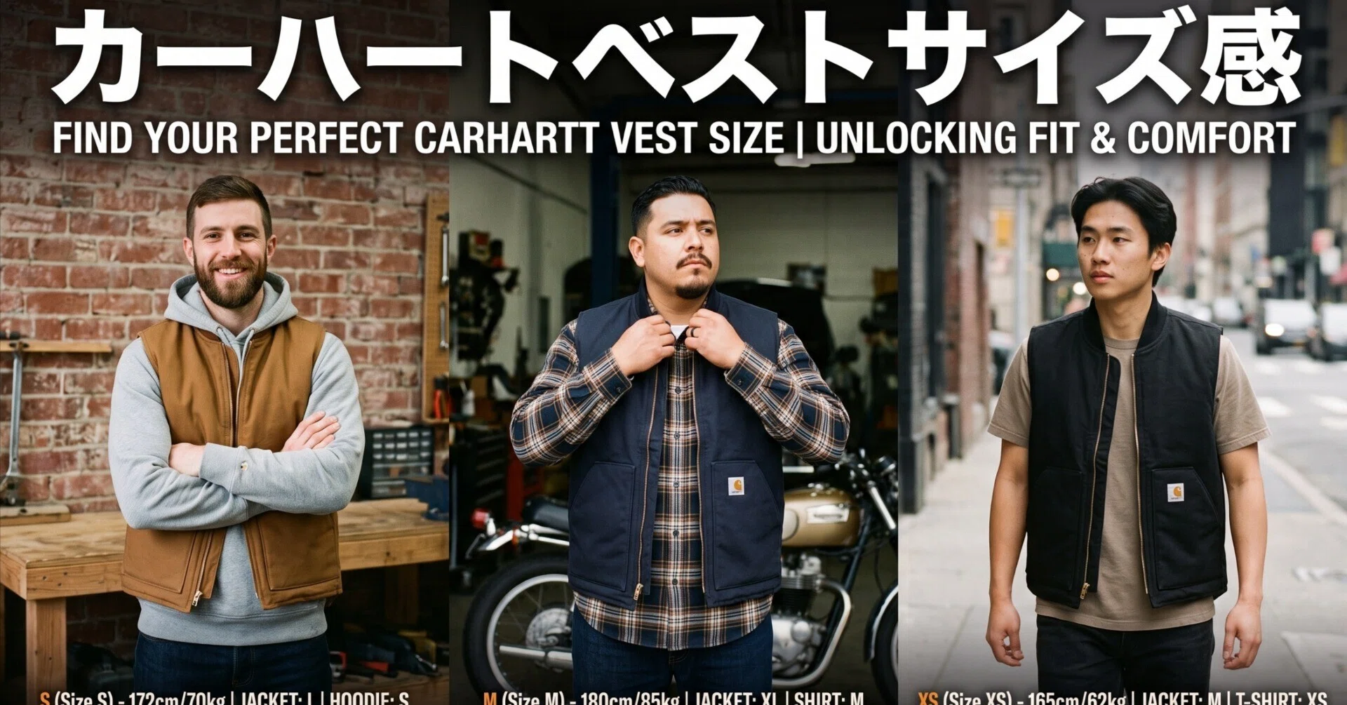 Carhartt ダックベスト LARGEサイズ カーハートベストのサイズ感とは？ダックベストの洗濯後はどうなる