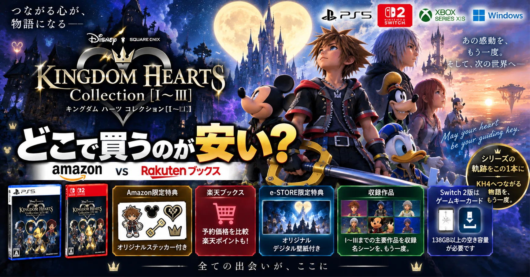 KINGDOM HEARTS Collection [I～III]はどこで買うのが安い？Amazon