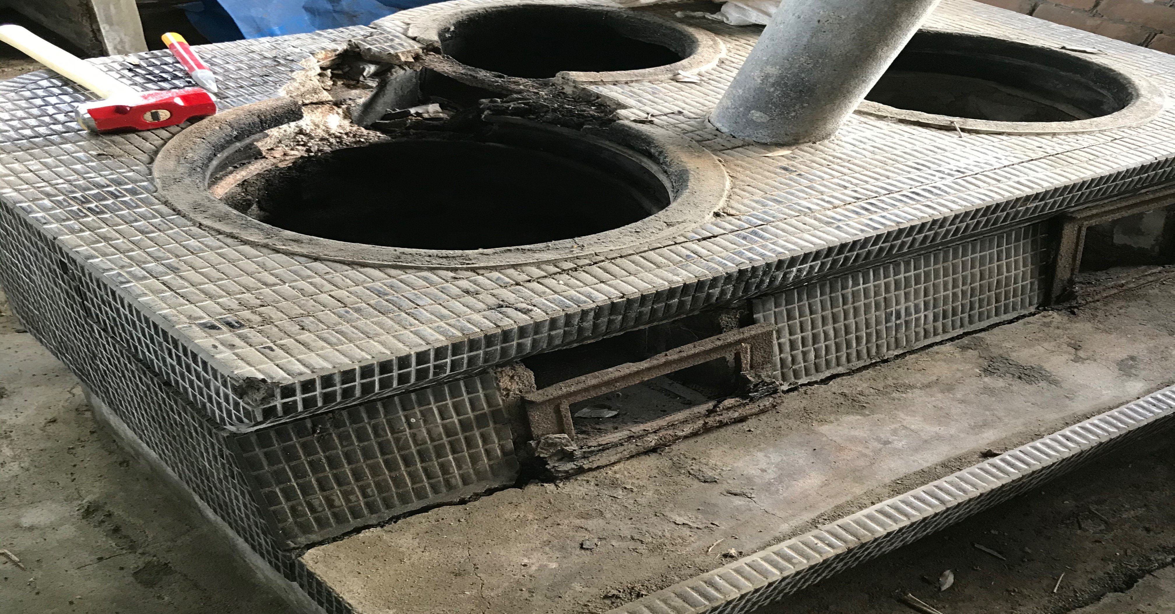 古いかまど かまど解体、かまどの構造｜花とごはん＠福岡県小郡市