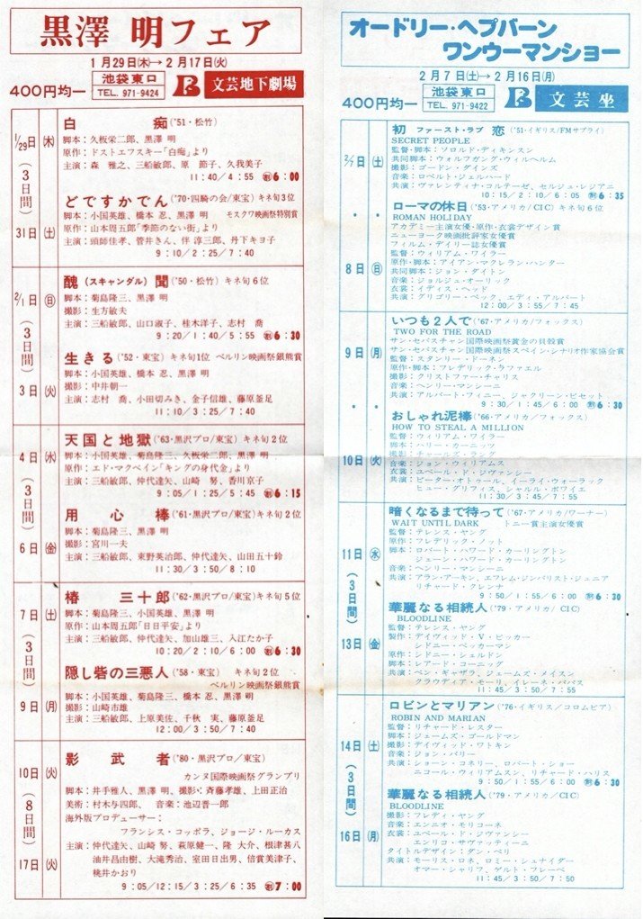 あの頃 文芸坐で 30 篠田正浩監督の初期作品を初めて観た日 恋の片道切符 乾いた湖 他 谷口浩之 Note