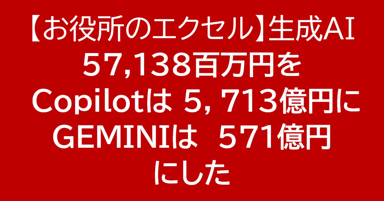 生成AI] 「57,138百万円」をCopilotは「5,713億円」と直し、GEMINIは
