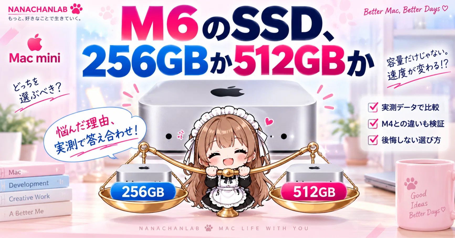 Macmini M6のSSD、256GBか512GBか。悩んだ理由が実測で答え合わせでき