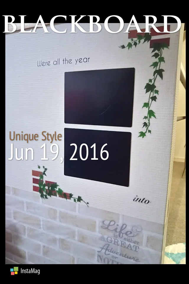 壁にブラックボード付けて見ました 艸 子供のお絵かき用 艸 Rinanari Line スタンプ販売中 Note