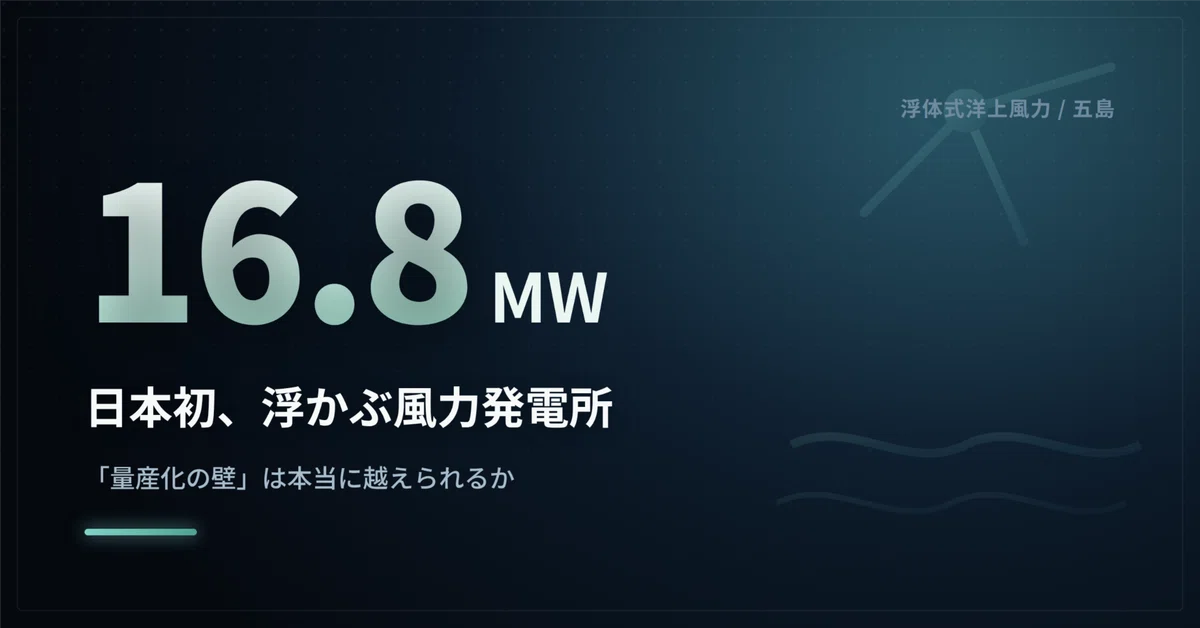Floting Farm Japan's First Floating Offshore Wind Farm Begins Operation|十兵衛