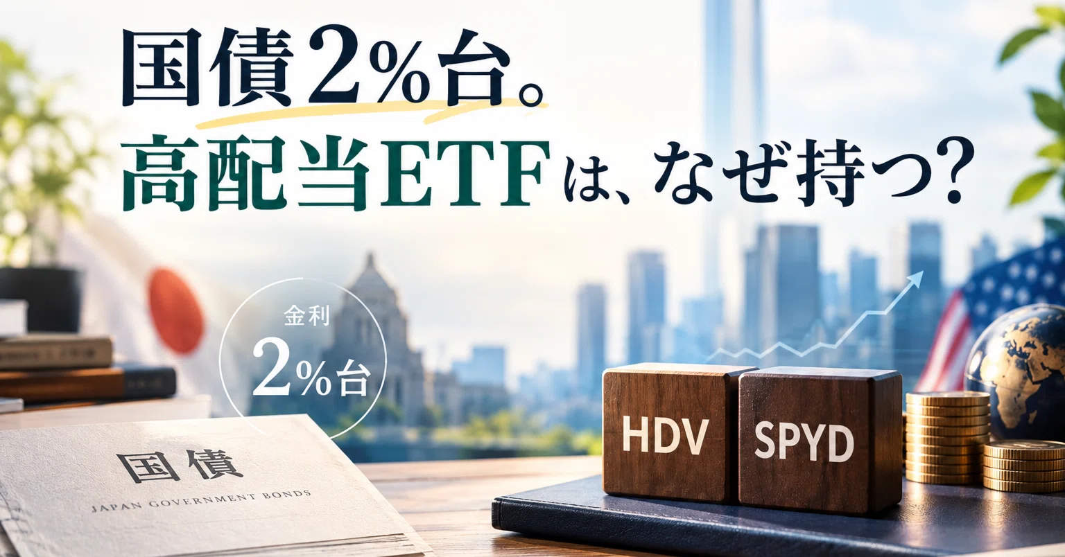 Government Bonds at the 2% Level. Why Hold High-Dividend ETFs? — After 26 Years of Investing, I Took Stock of My Reasons for Holding HDV and SPYD
