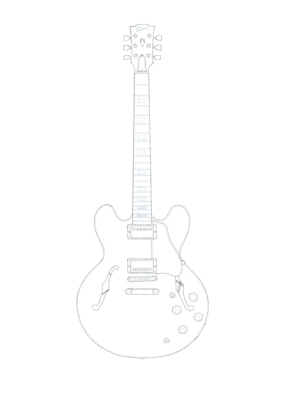 名機ギブソンes 335を描く 陸河童 Note 名機ギブソンes 335を描く 陸河童 Note