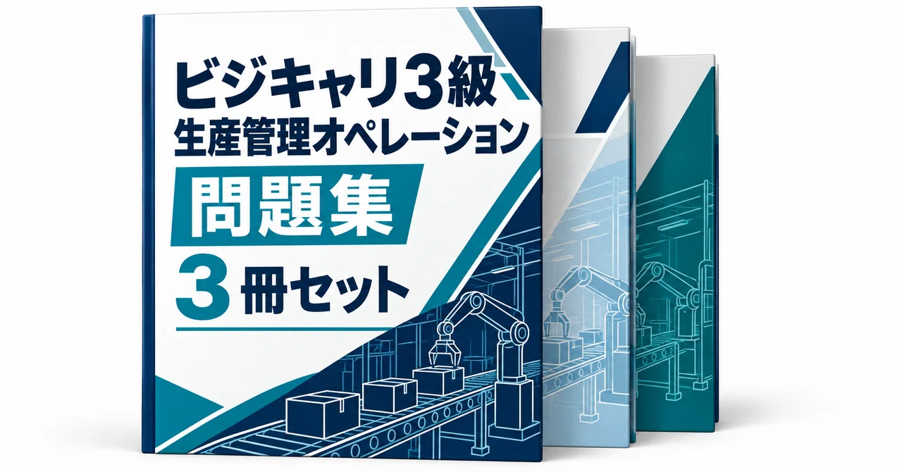 ビジキャリ3級 生産管理オペレーション 直前合格3冊セット｜直前ノート