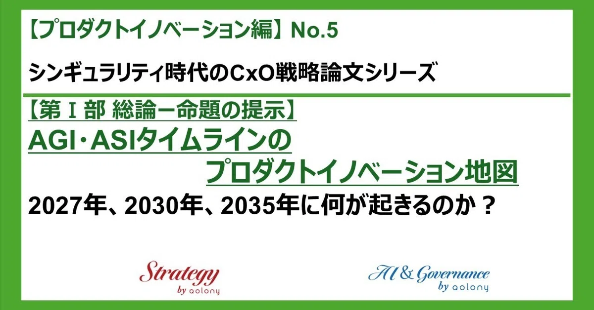 [Product Innovation Series] No. 5: [Part I Overview - Presenting the ...