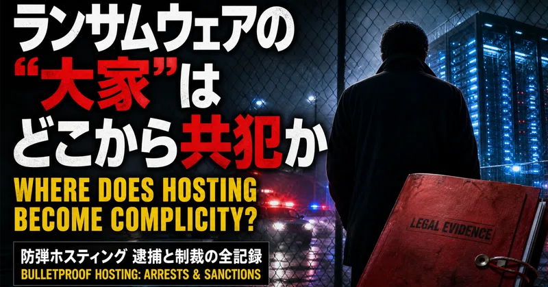 ランサムウェアの“大家”はどこから共犯か｜防弾ホスティング 逮捕と制裁の全記録