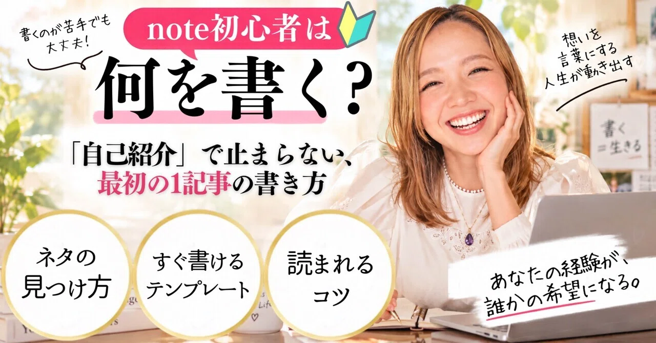 note初心者は何を書く？「自己紹介」で止まらない、最初の1記事の