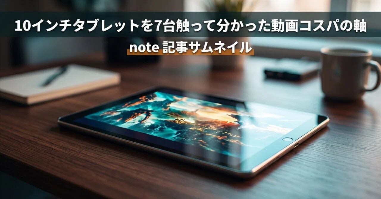 10インチタブレットを7台触って分かった動画コスパの軸｜ちよ | Web