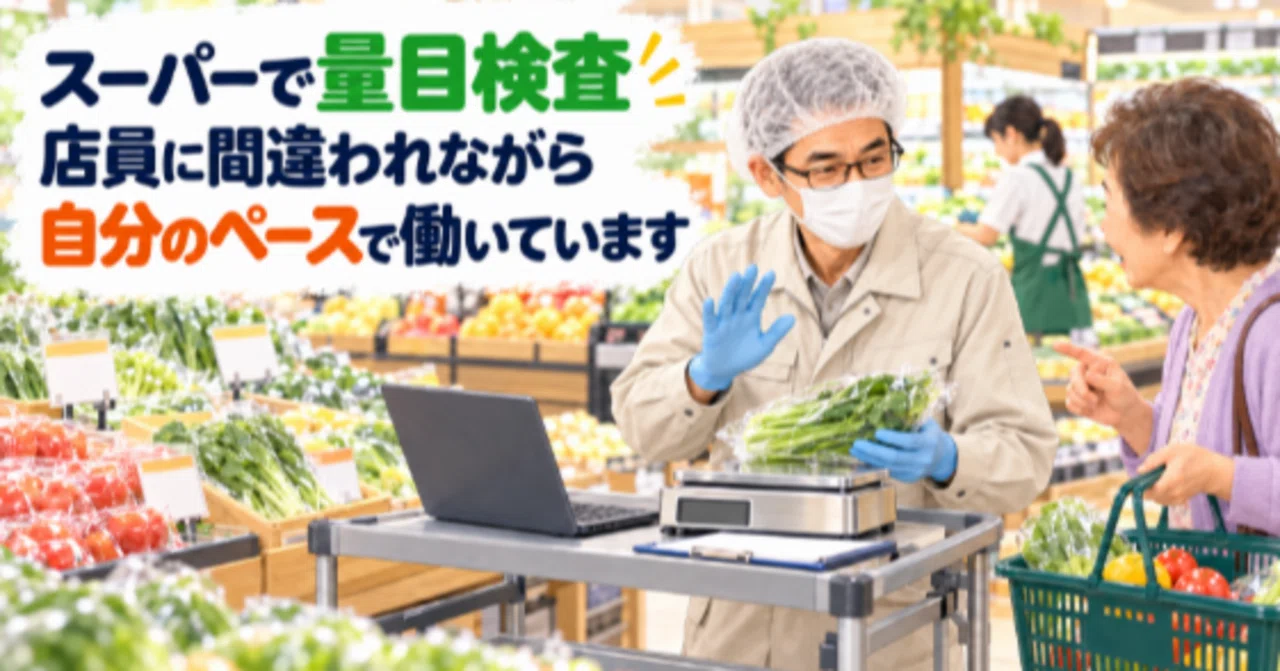 Weight inspection at the supermarket. Working at my own pace while ...
