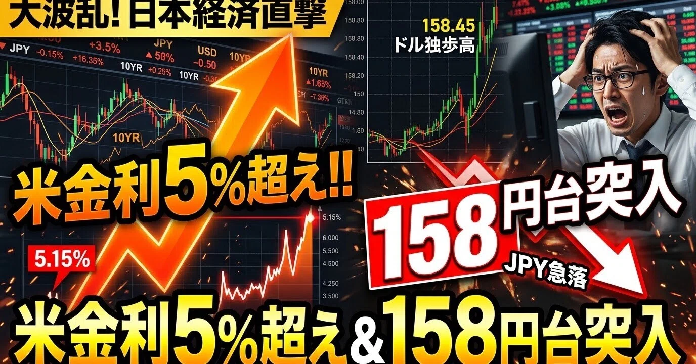 【US Interest Rates Exceed 5% & Yen Hits 158 Range】