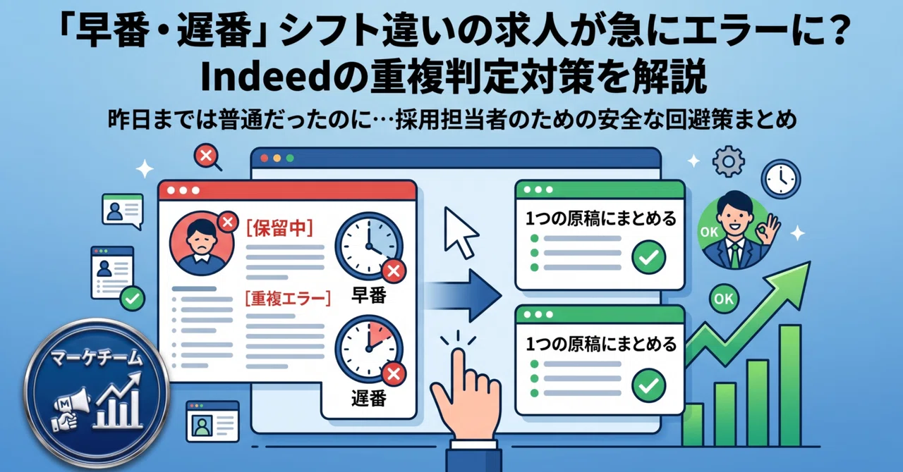 Indeedで『シフト違いの原稿』が非掲載になりやすい理由と対策