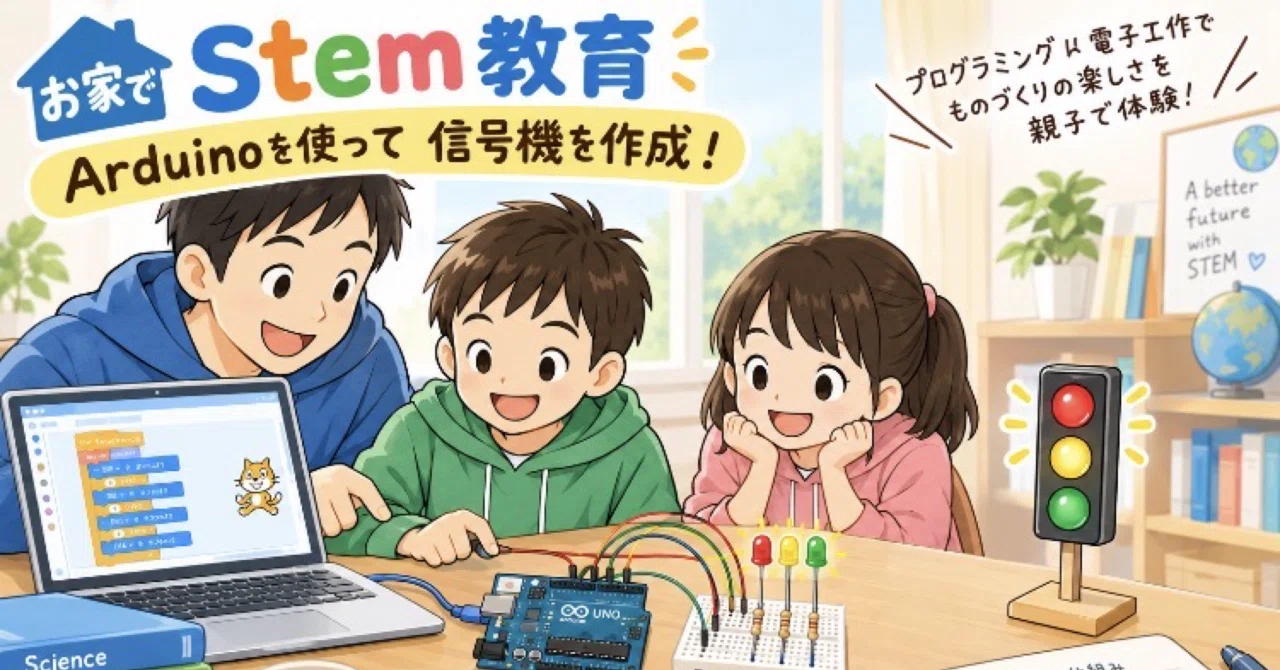 [Home STEM Education] I challenged my son to build a traffic light with ...