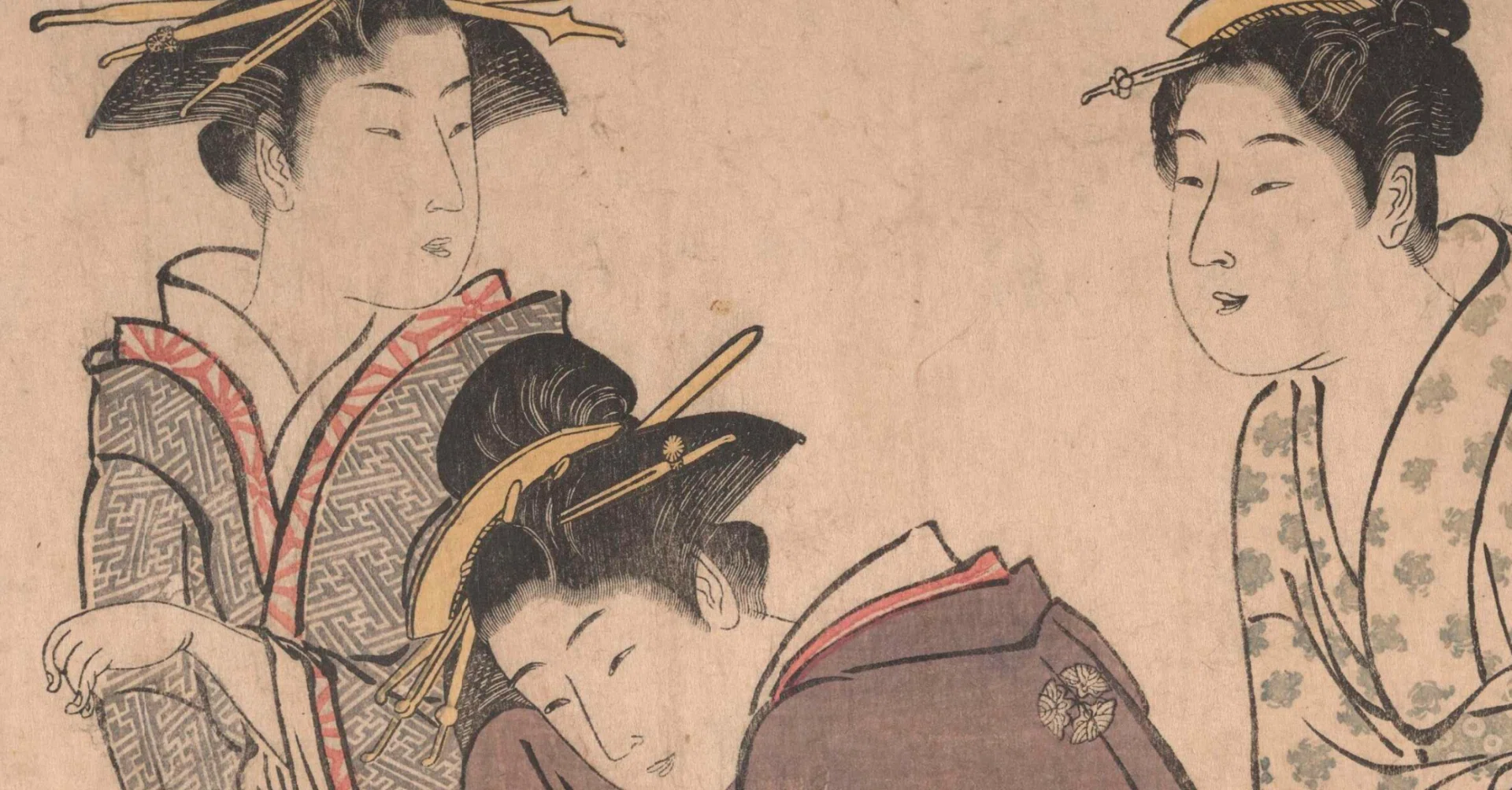 大英博物館展出品作㊵鳥居清長《当世遊里美人合 橘中妓》天明元年-2年