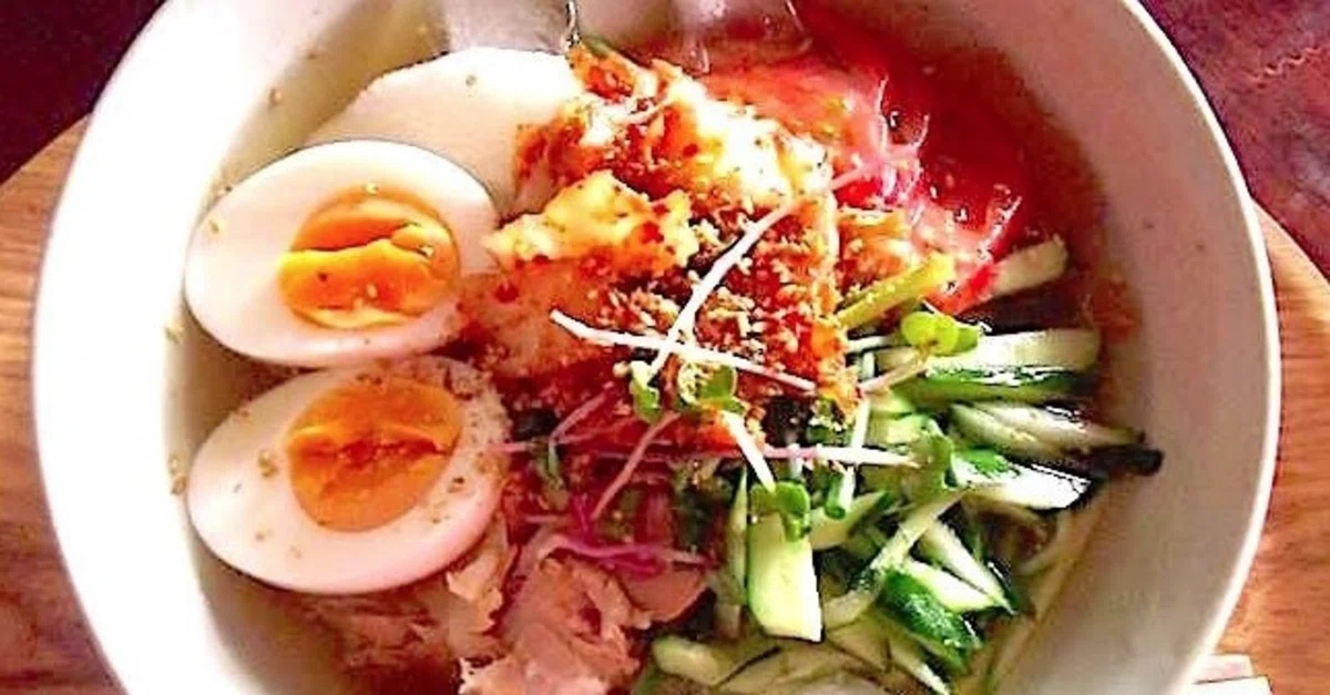 お家で楽しくおいしいこと〜超簡単元気の出る「ソーメンで冷麺 」レシピ｜つのいてんこ