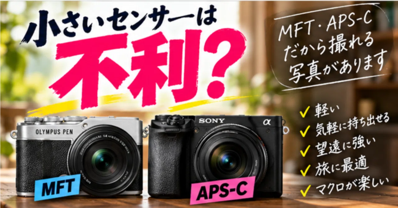 小さいセンサーは不利？MFT・APS-Cだから撮りやすい写真があります