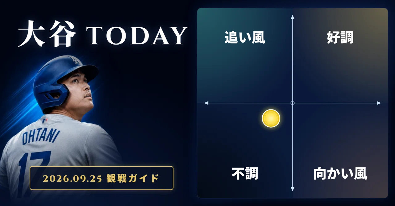 大谷さん 今日の見どころ｜2026.09.25｜侍メジャー観戦ガイド
