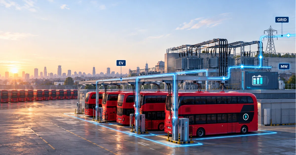 One in Three Red London Buses Electrified—The Power Grid at Depots Will ...