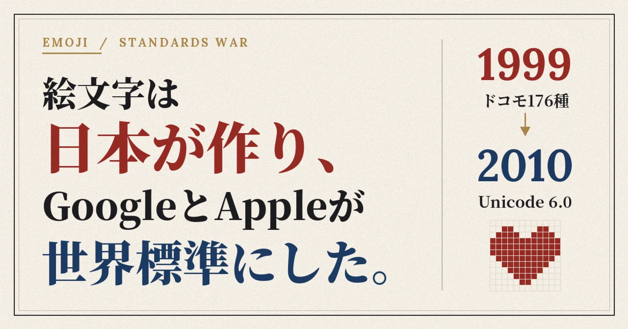 絵文字は日本が作り、GoogleとAppleが世界標準にした｜AI時代のクレカ