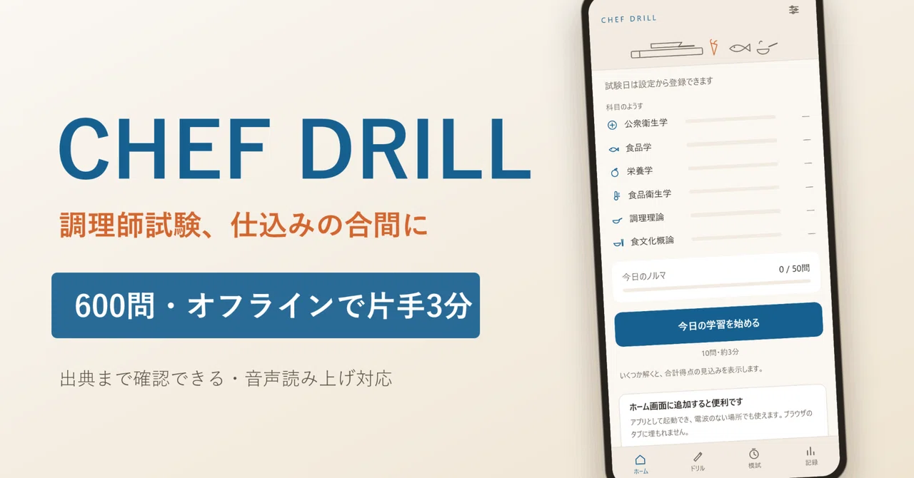 CHEF DRILL note記事のサムネイル