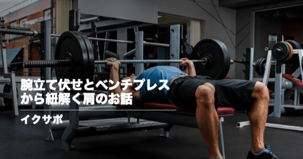 腕立て伏せとベンチプレスから紐解く肩のお話 イクサポ 育成フィジカルコーチ Note 腕立て伏せとベンチプレスから紐解く肩のお話 イクサポ 育成フィジカルコーチ Note