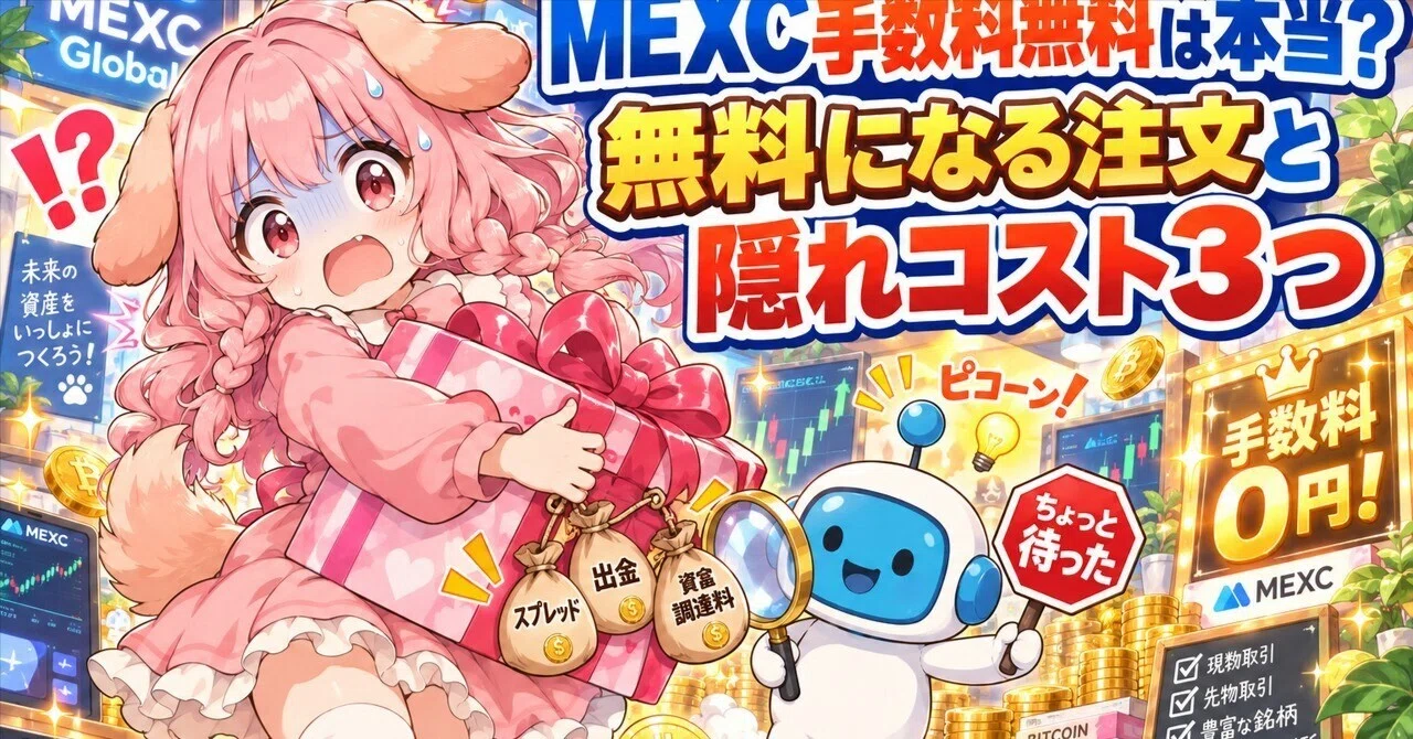 【MEXCの罠】「手数料無料」を信じて成行注文を繰り返す養分が、見えないコストで資…