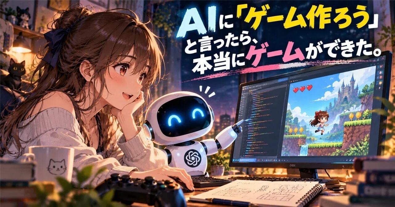 I told an AI to 'make a game,' and it actually made one.｜てんむす定食