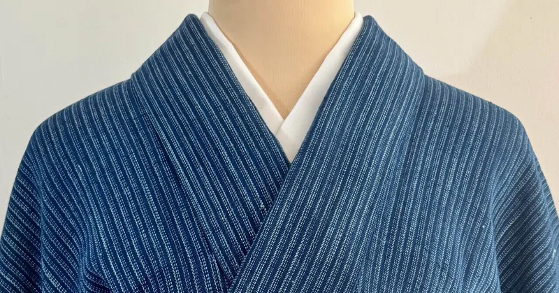 藍と糸 木綿単衣着物