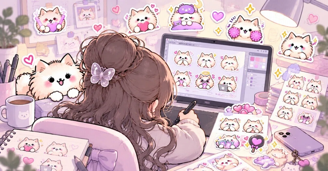 [LINE Sticker Production Part 2] The story of how I, a purple-loving ...