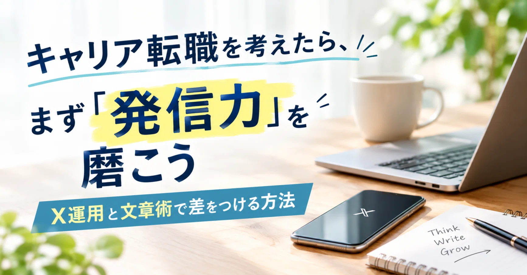 キャリア転職を考えたら、まず「発信力」を磨こう｜X運用と文章術で差