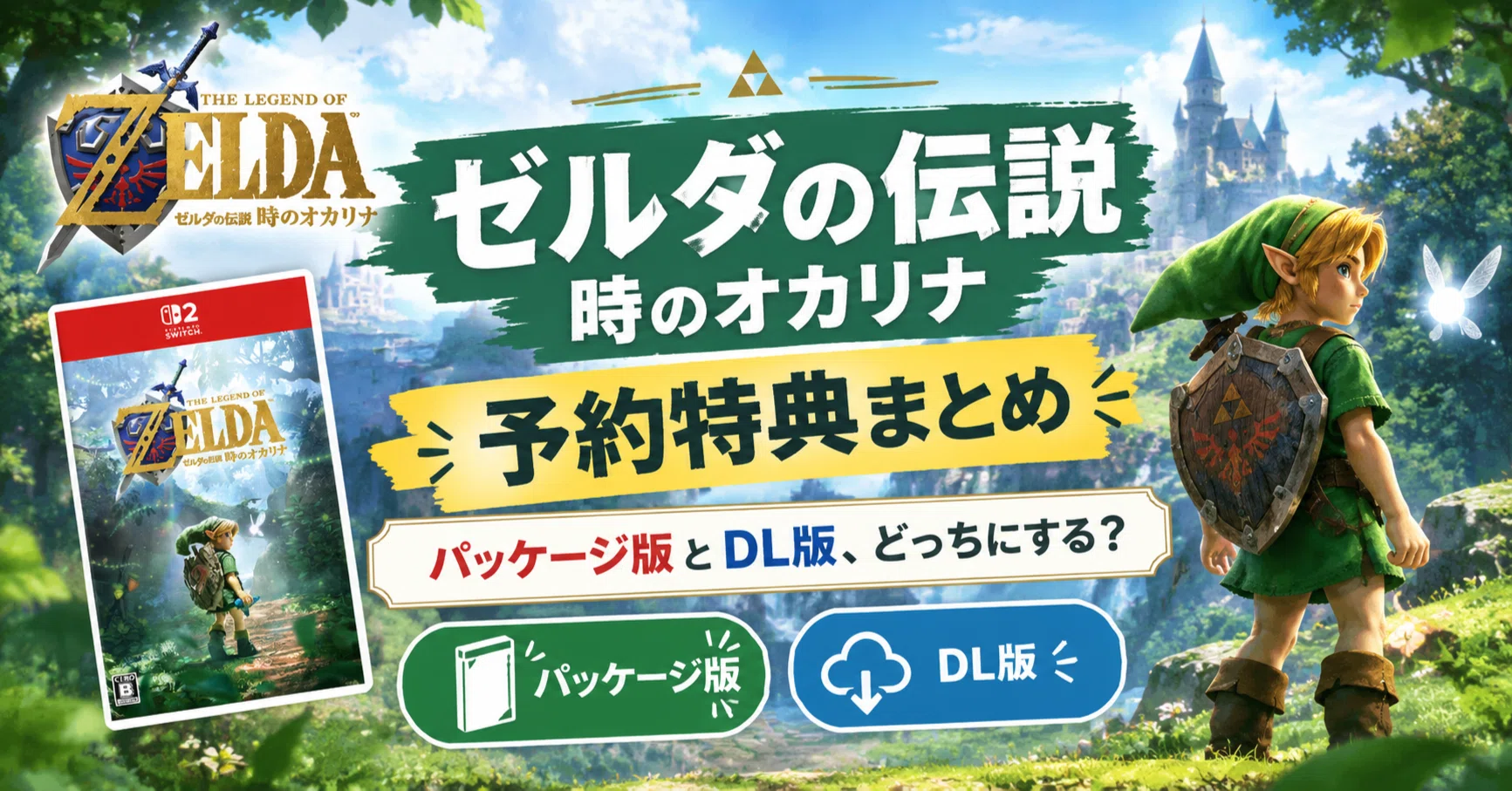 ゼルダの伝説 時のオカリナ予約特典まとめ｜パッケージ版とDL版