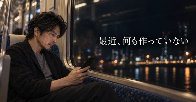 「最近、何も作っていない」
