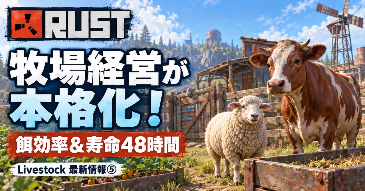[Rust] Ranching is in full swing! Feed efficiency, 48-hour lifespan ...
