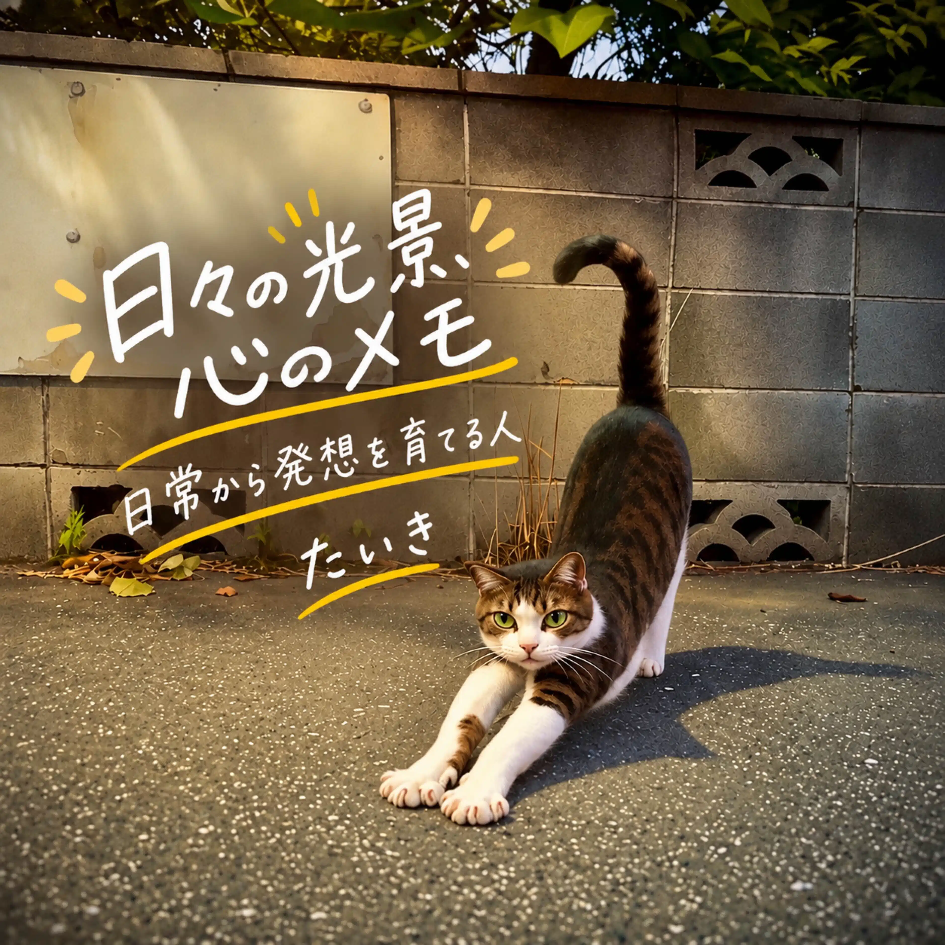 日常から発想を育てる人｜たいき🐈