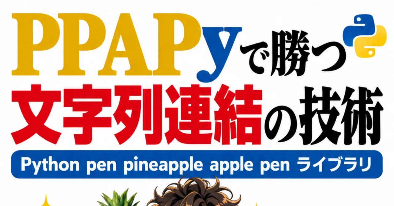 【パロディ】PythonのPPAPy文字列連結パッケージを作った。｜jun