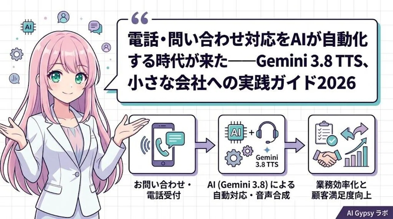 Gemini新音声AIで変わる電話・案内対応の自動化手順｜蝶乃舞（高嶋美里）